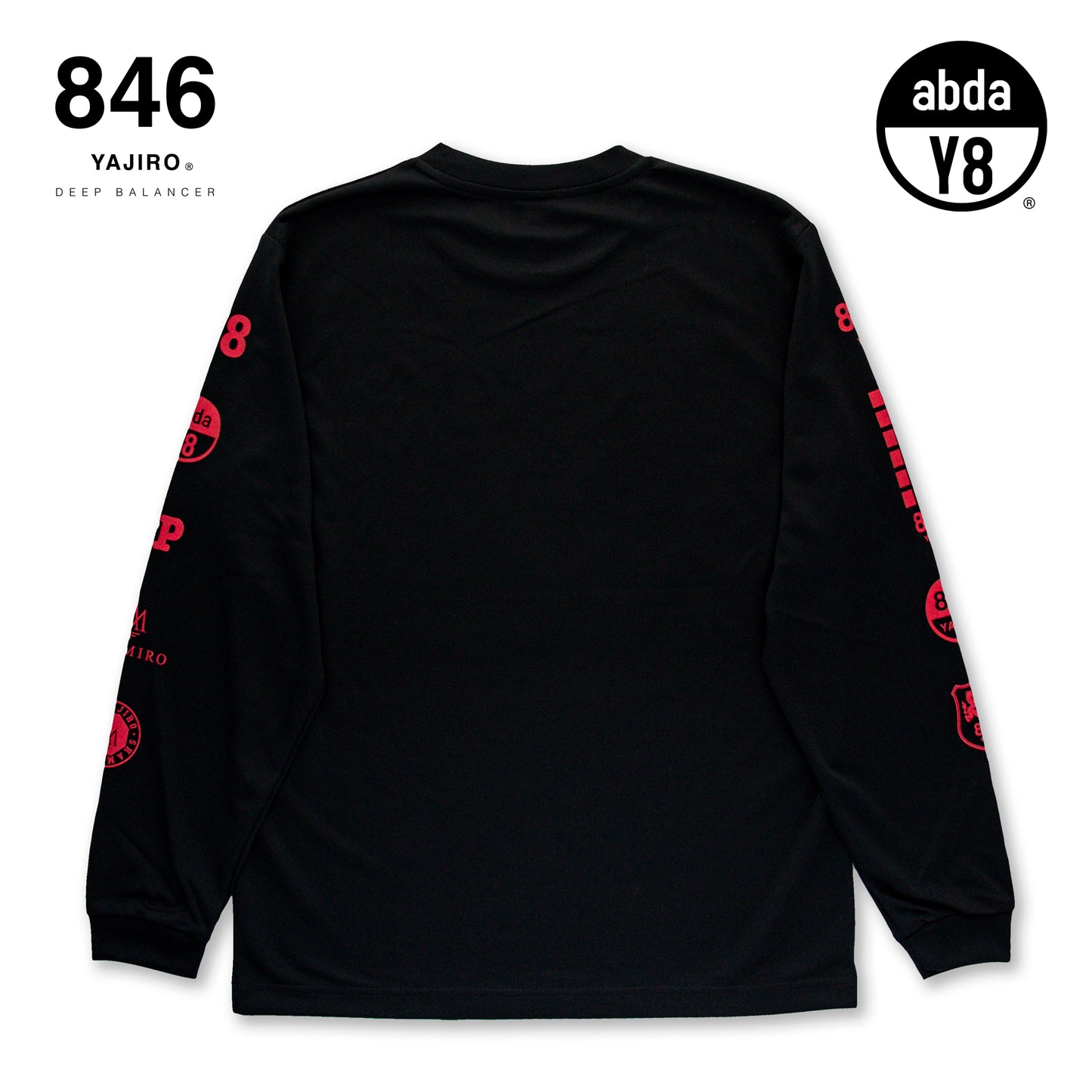 Dry Long T-shirt BLACK×RED(Unisex)