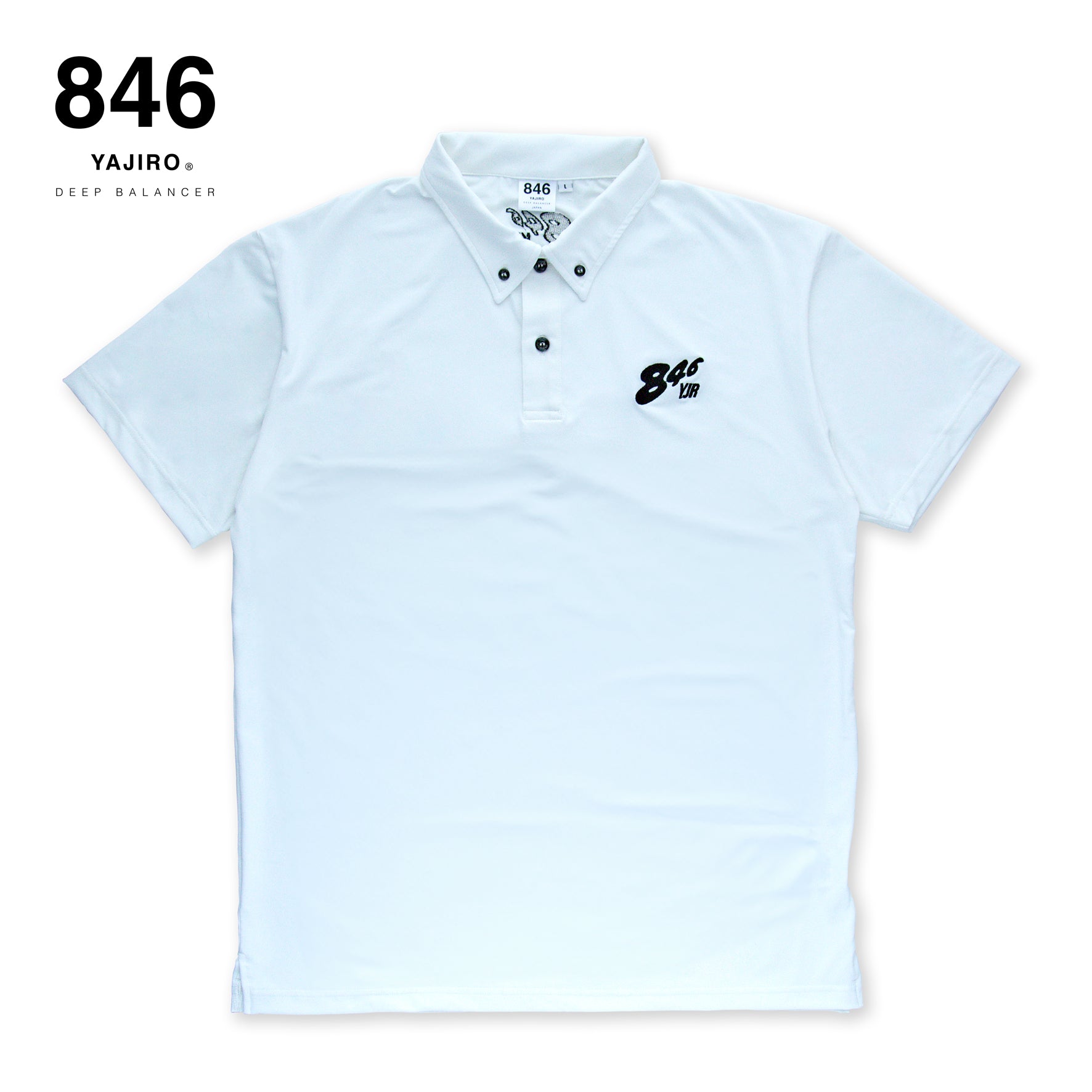 846YAJIRO GOLF Polo shirt WHITE (Unisex) – 846YAJIROオンラインショップ