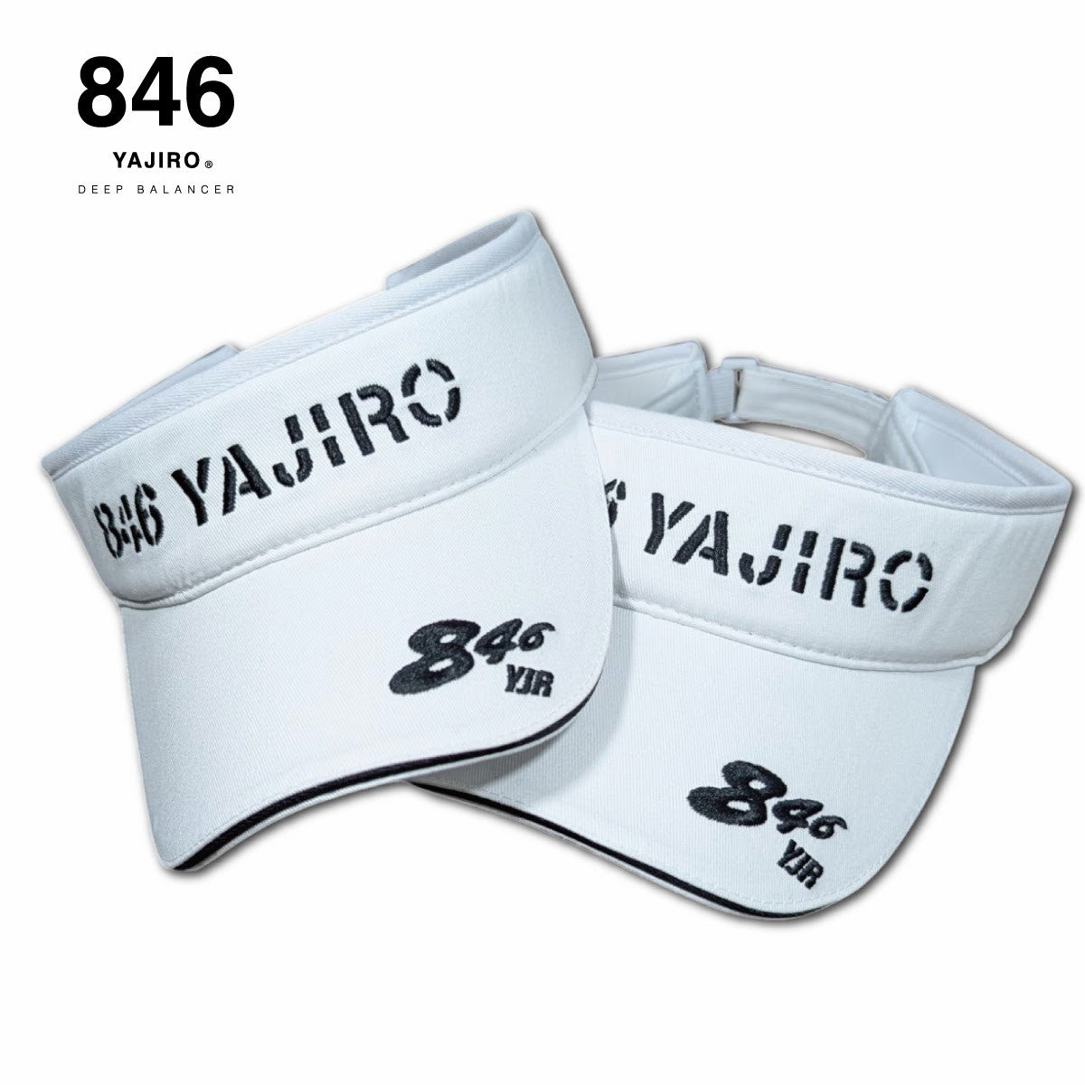 846YAJIRO Sun visor WHITE(Unisex)