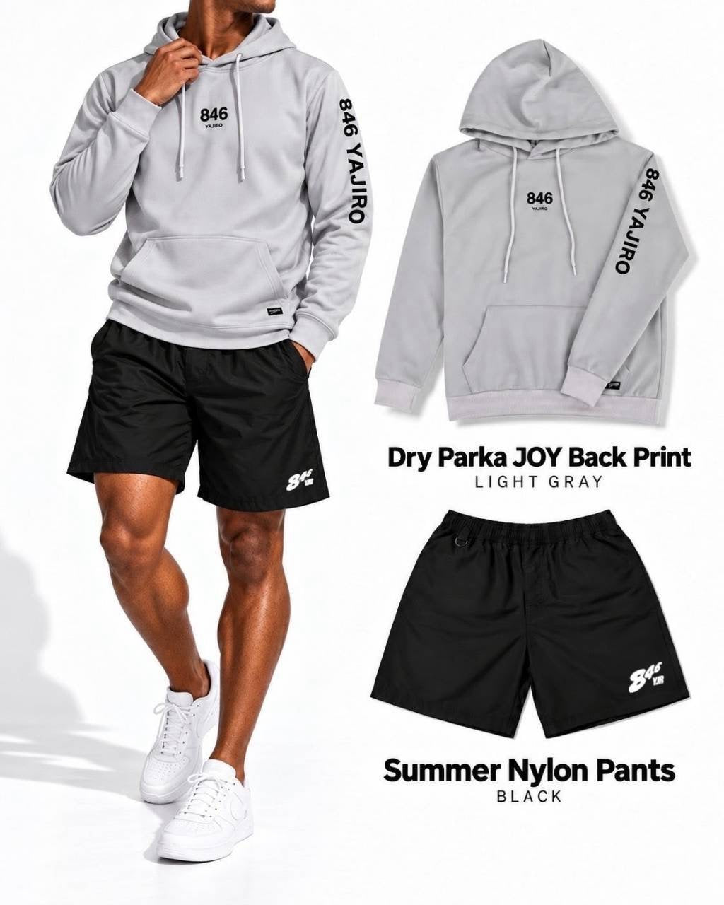 Dry Parka JOY Back Print LIGHT GRAY(Unisex)