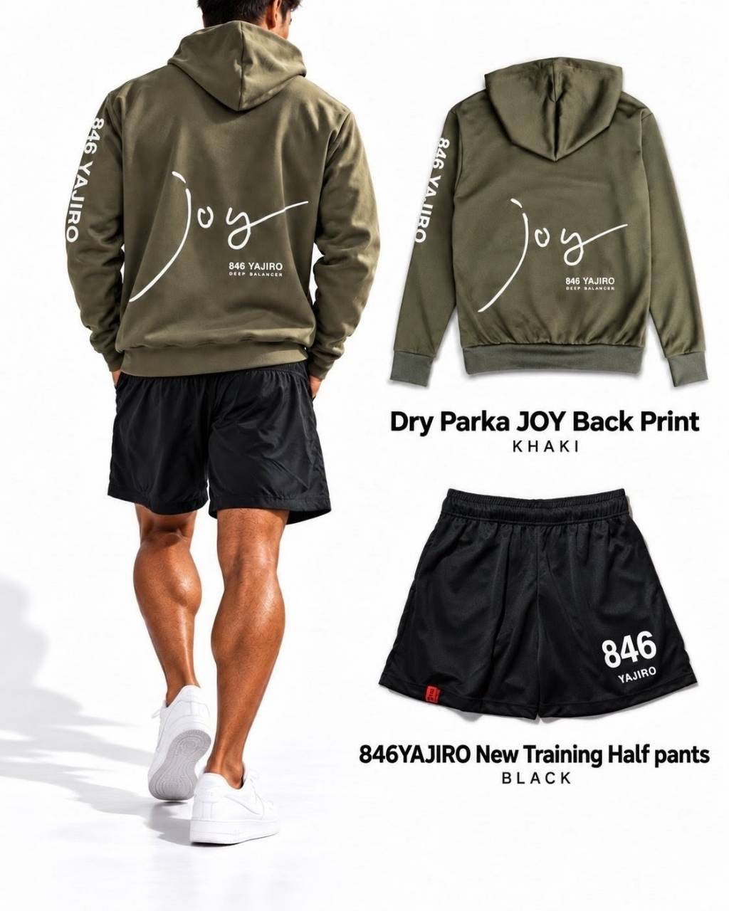 846YAJIRO New Training Half pants Black (Unisex)