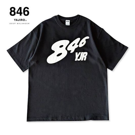 Cotton T-shirt Big Silhouette〔FLASH LOGO〕BLACK (Unisex)