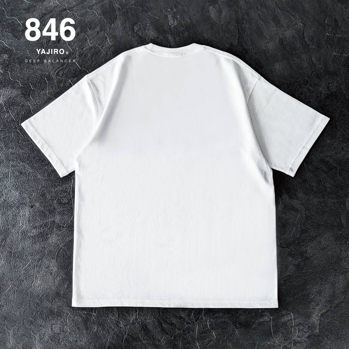 Cotton T-shirt Big Silhouette〔FLASH LOGO〕WHITE (Unisex)