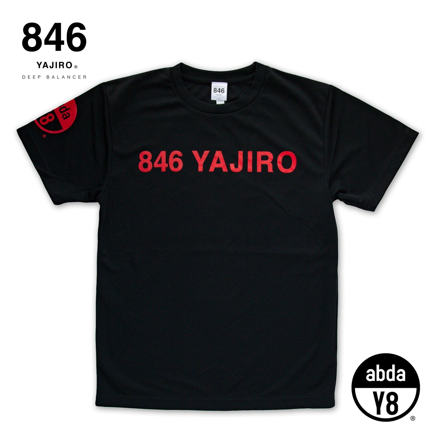 joy series T-shirt back print Black×Red (Unisex)