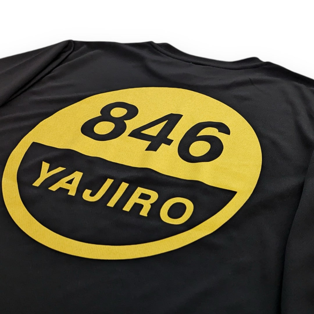 Dry Long T-shirt BLACK×YELLOW(Unisex)