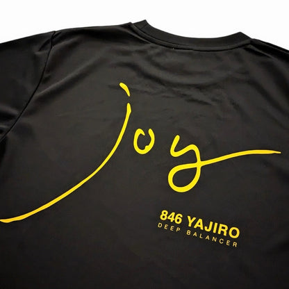 joy Series T-shirt back print Black×Yellow（Unisex）