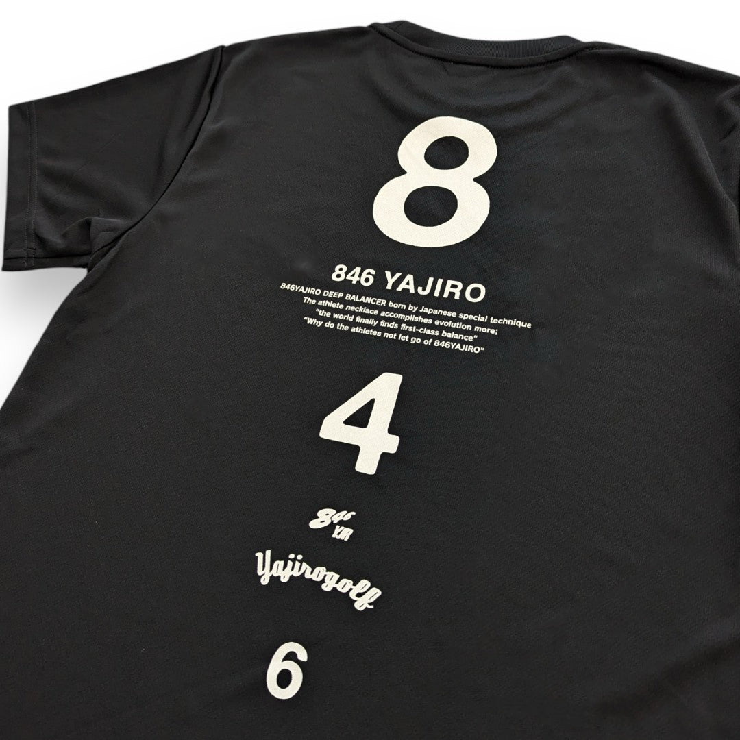 YAJIRO GOLF Training T-shirt back print Black (Unisex) – 846YAJIROオンラインショップ