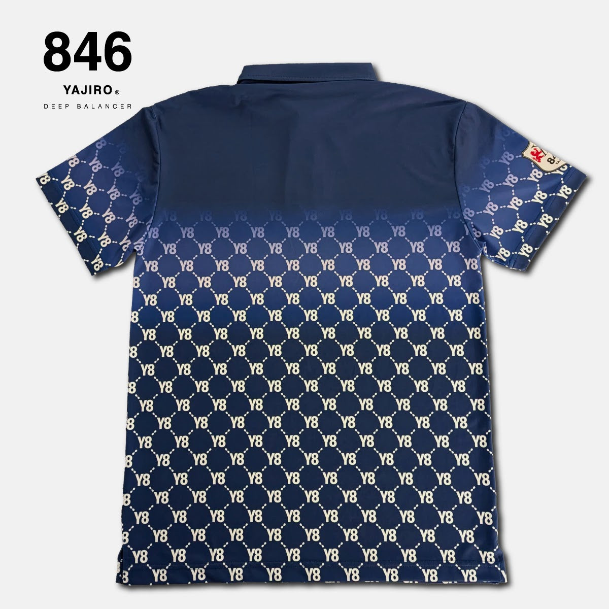 Dry Active Polo shirt Monogram NAVY(Unisex) – 846YAJIROオンラインショップ