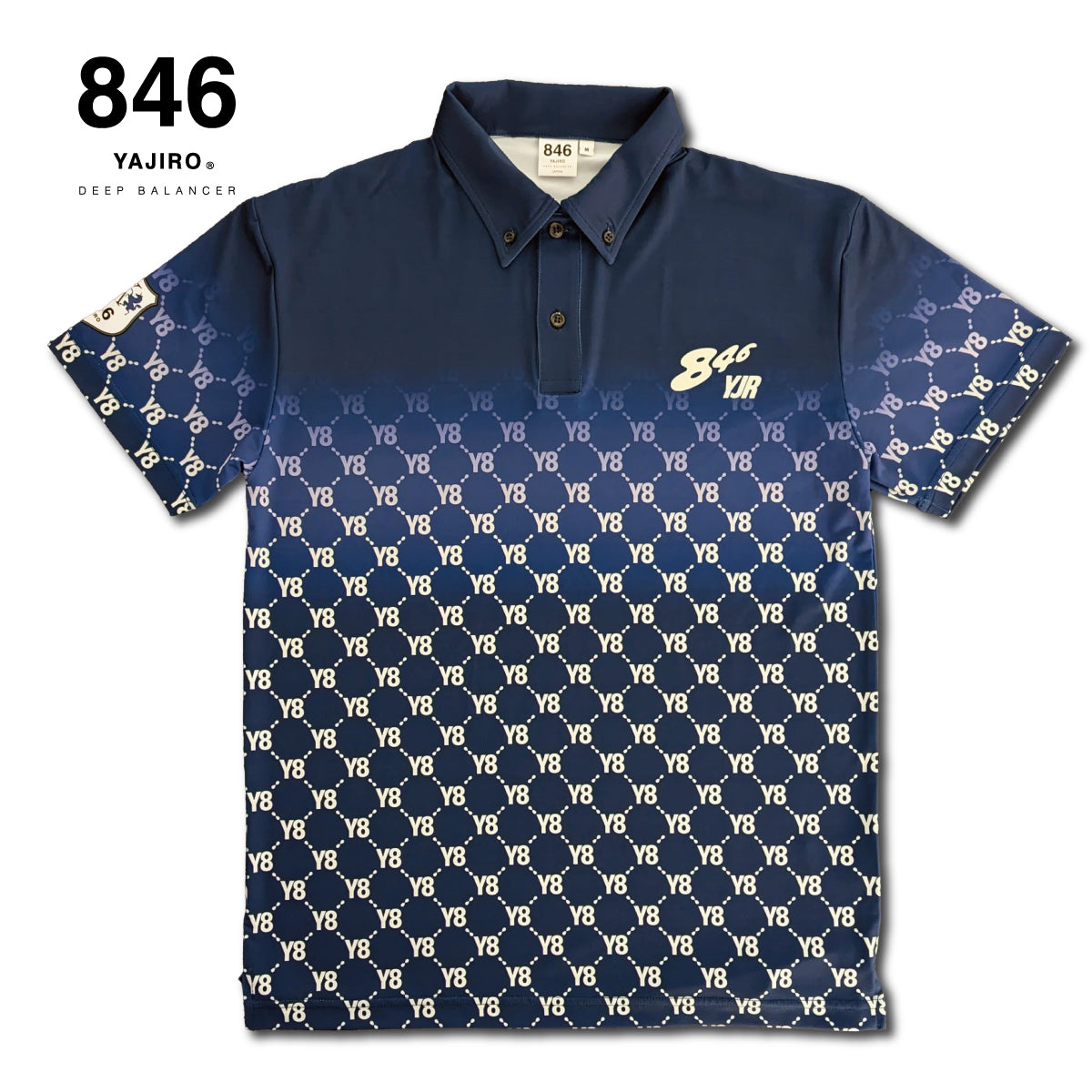 Dry Active Polo shirt Monogram NAVY(Unisex)