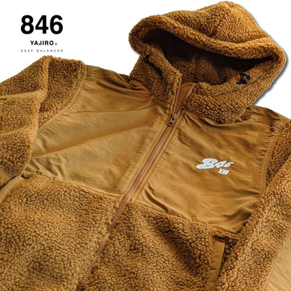 WARM BOA HOODIE JACKET　BROWN（Unisex）