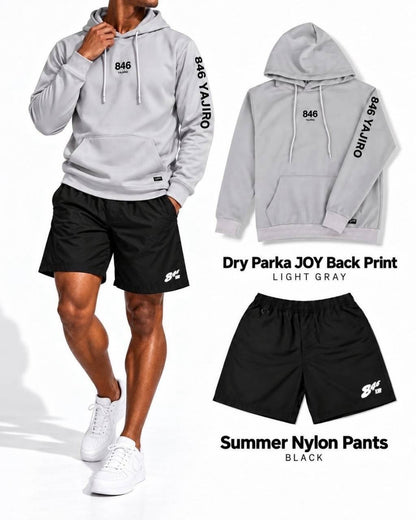 Dry Parka JOY Back Print LIGHT GRAY(Unisex)
