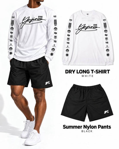 Dry Long T-shirt WHITE(Unisex)