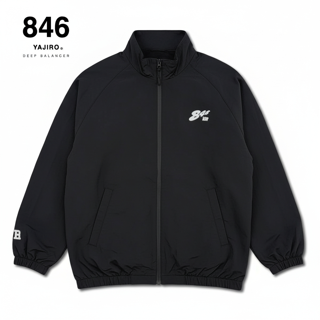 Nylon Stand Neck Raglan Jacket (Unisex)