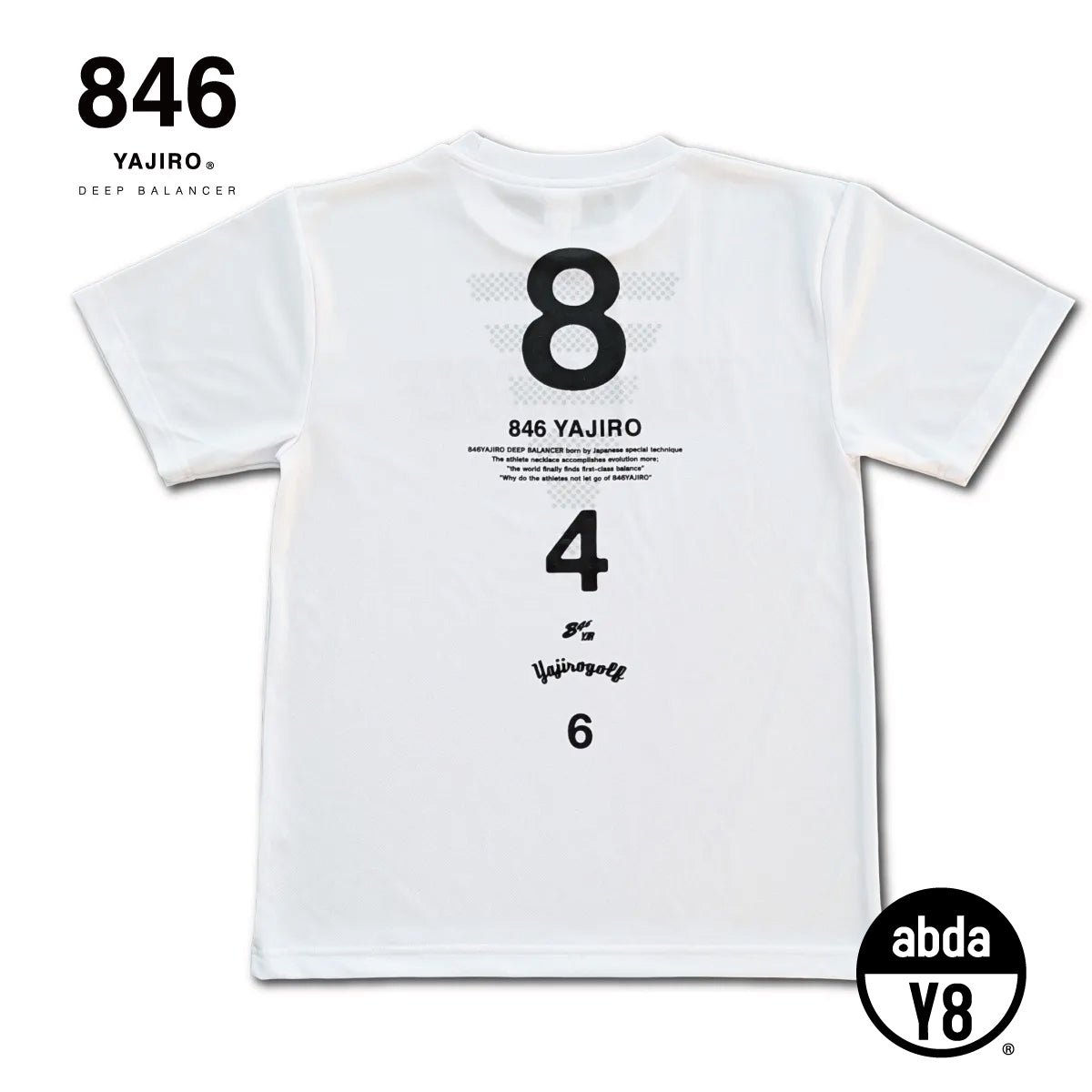 YAJIRO GOLF Training T-shirt back print White (Unisex) – 846YAJIROオンラインショップ