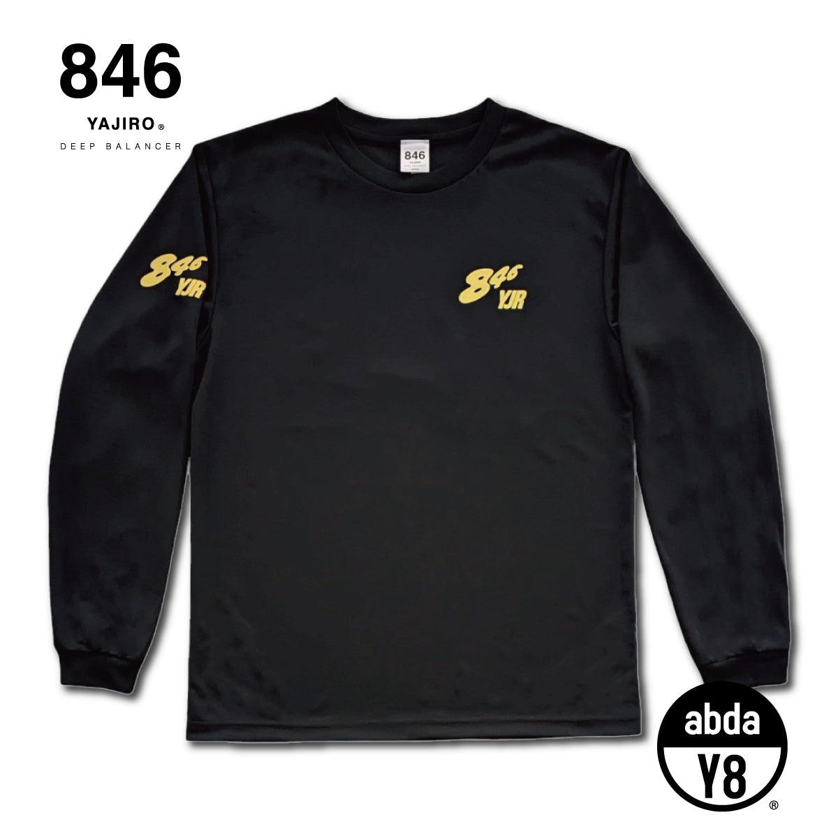 Dry Long T-shirt BLACK×YELLOW(Unisex)