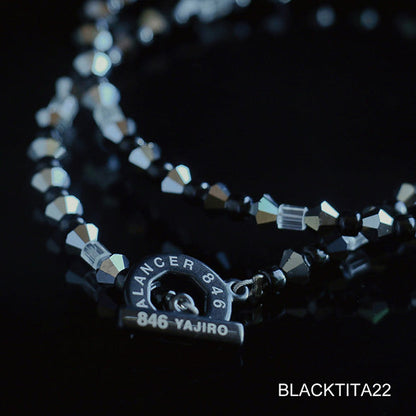 〔スポーツネックレス〕４シリーズ ネックレス BLACKTITA22 【SILVER&BLACK】