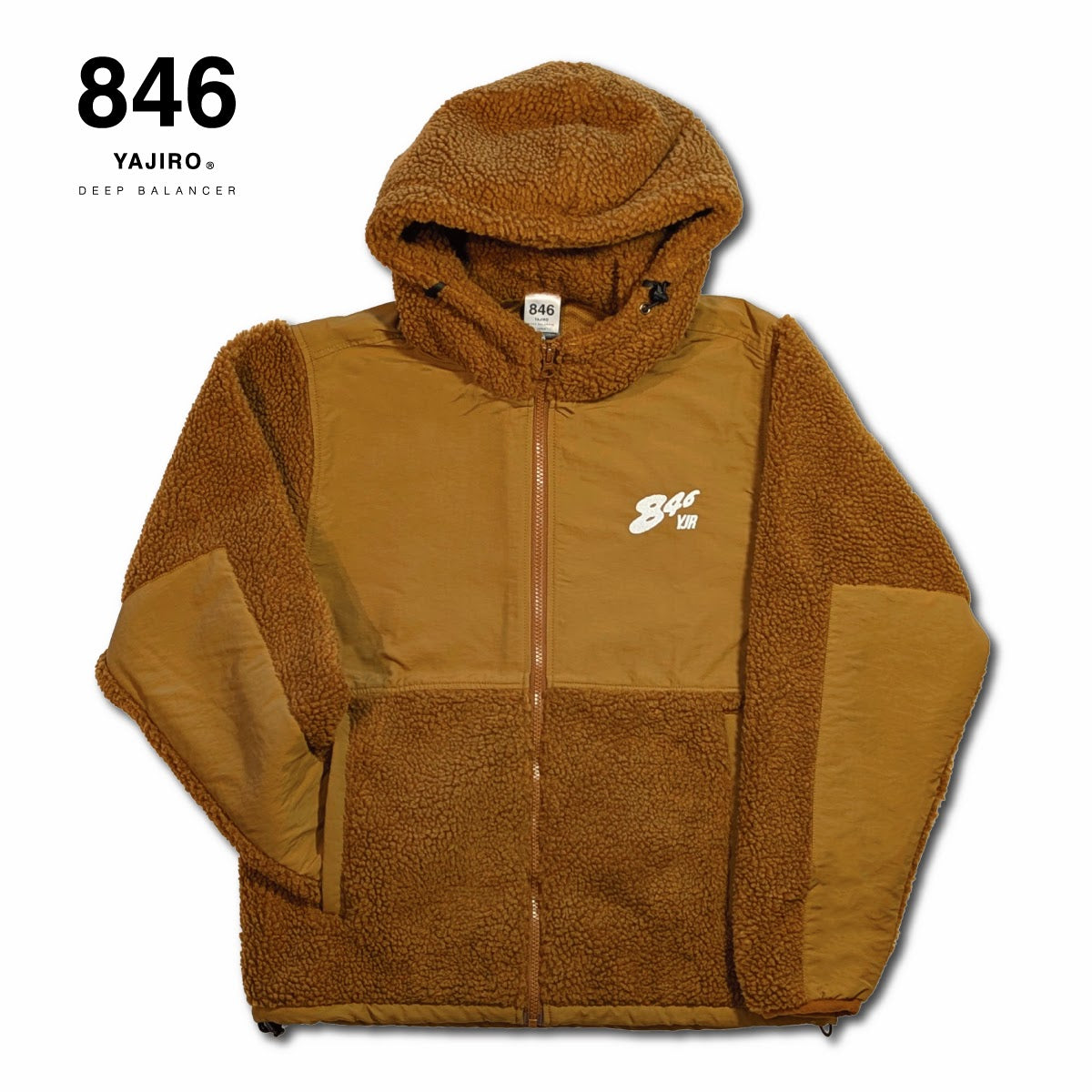 WARM BOA HOODIE JACKET　BROWN（Unisex）