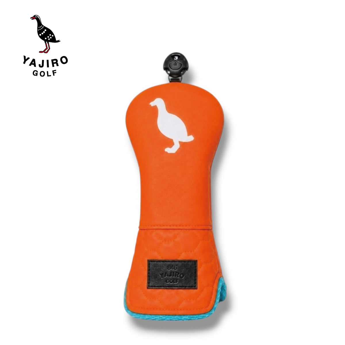 846YAJIRO GOLF Head Cover H-Orange フェアウェイウッド用