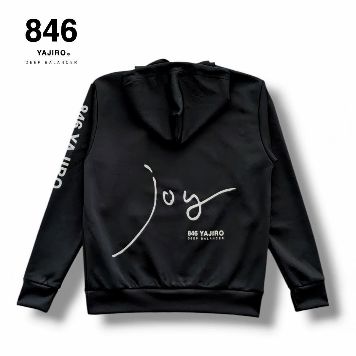 Dry Parka JOY Back Print BLACK(Unisex) – 846YAJIROオンラインショップ
