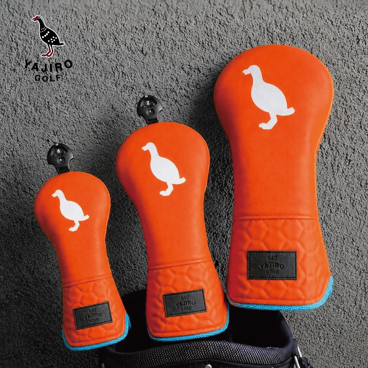 846YAJIRO GOLF Head Cover H-Orange ドライバー用
